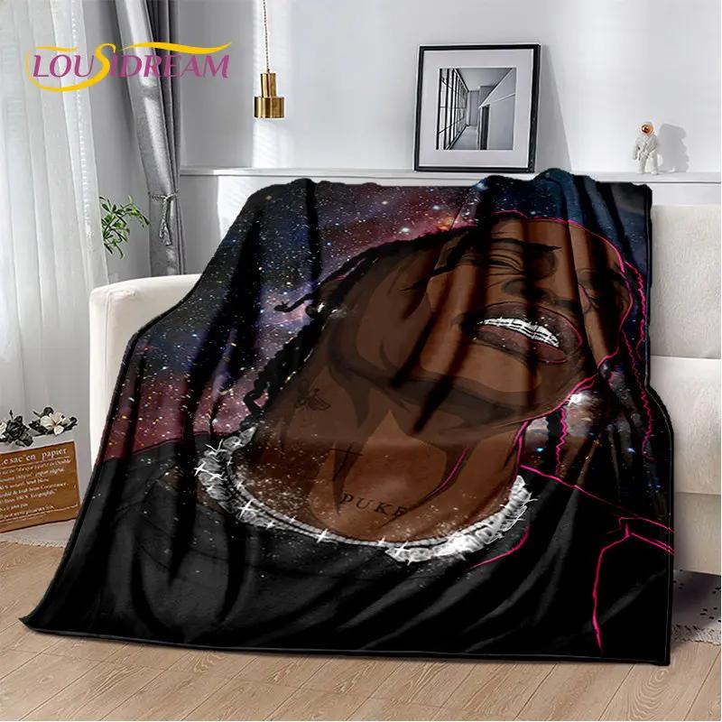 Hip Hop Art Rapper Legend Star Soft Plush Blanket,Flannel Blanket Throw Blanket for Living Room Bedroom Bed Sofa Picnic Cover 3D