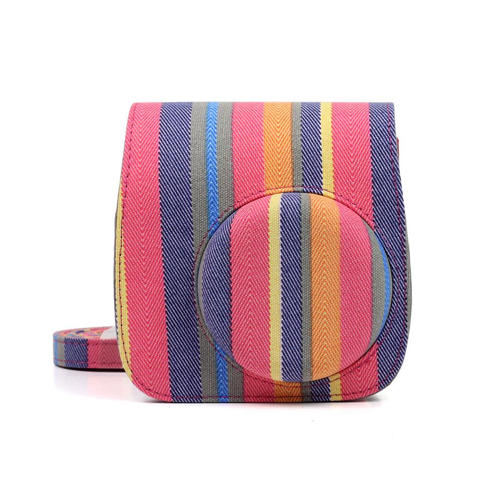 Portable Polaroid Camera Bag with Belt PU Leather Camera Protective Case Holder