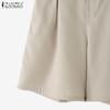 ZANZEA Women Casual Back Elastic Waist Loose Summer Short Pants