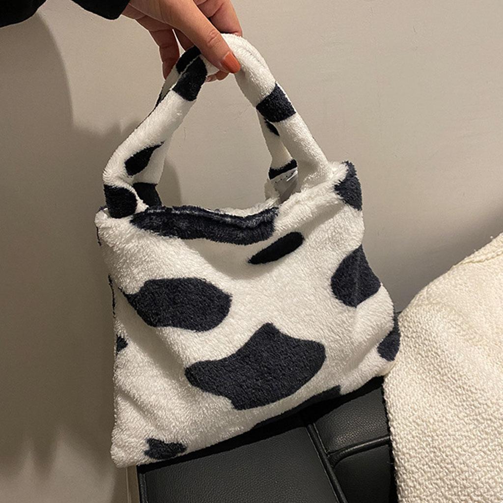 fluffy cow tote bag