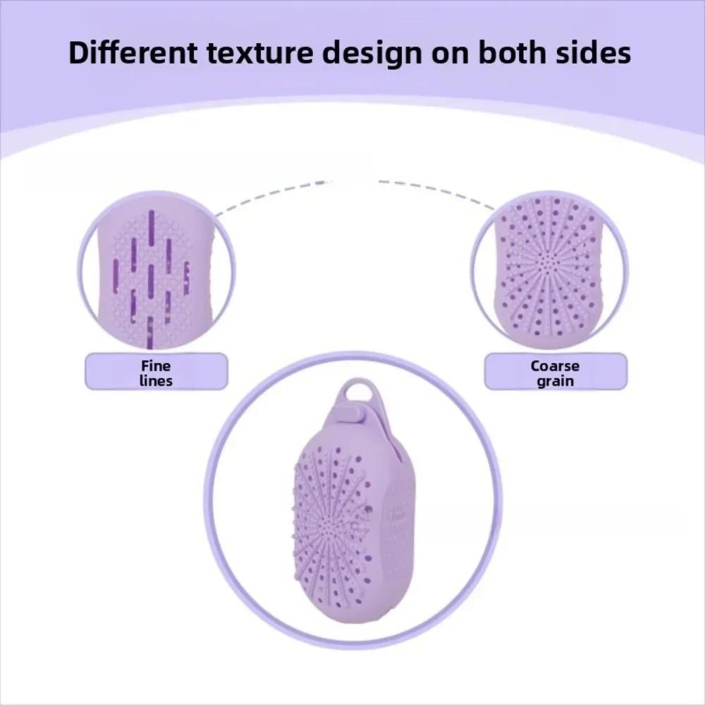 Quick-Dry Silicone Soap Bag Double-Sided Texture Gentle Exfoliating Dual-Sided Soap Scrubber Deep-Clean Reusable