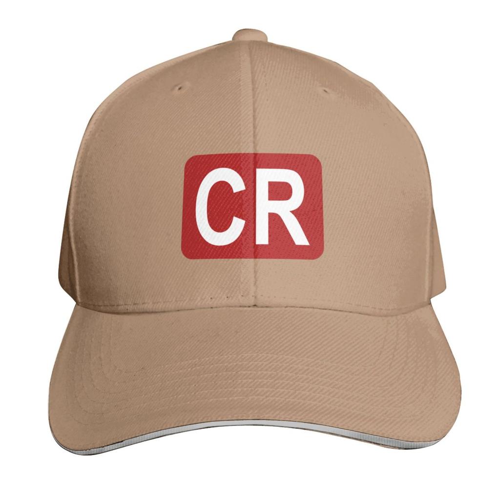 CR Initialen Baseballkappe Derbyhut Sportkappe Große Größe Hut Bommelmütze Unisex Tennis Damen