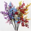 New Year Silk Petals Artificial Flowers Long Stems Branch Design Fake Flowers Multicolor Flower Bouquets Wedding Decoration