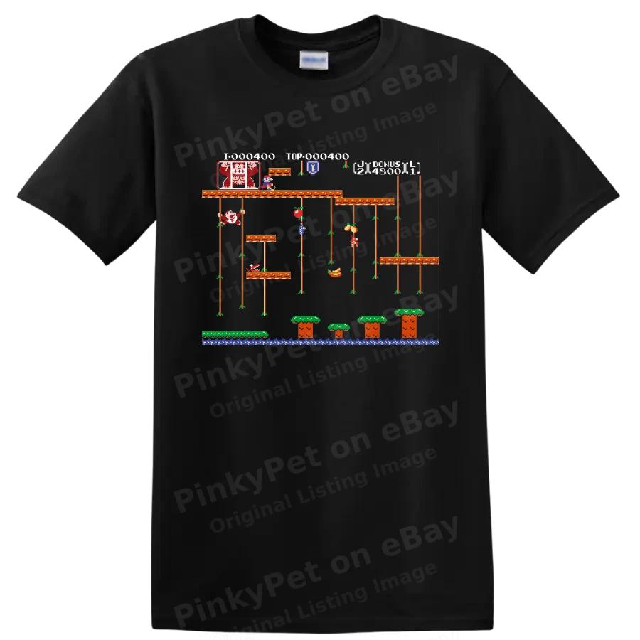Mario Bros Retro Arcade Game Pixel Art T Shirt w/ Platform Characters Retro Tee