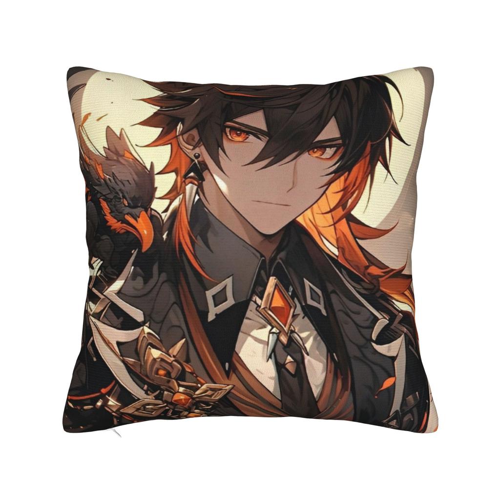 Genshin Sucrose Pillowcase Printed Fabric Cushion Cover Decorations Kawaii Game Anime Online Games Pillow Case Cover Home Zipper