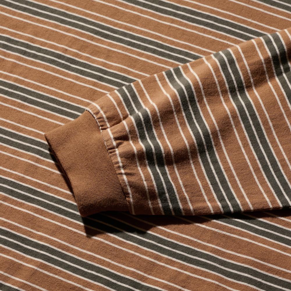 Dyutelo Leo Vintage Striped Long Sleeve T-Shirt Brown