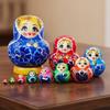 10 Pieces Matryoshka Nesting Doll Handmade 10Layer Set Basswood House Decoration