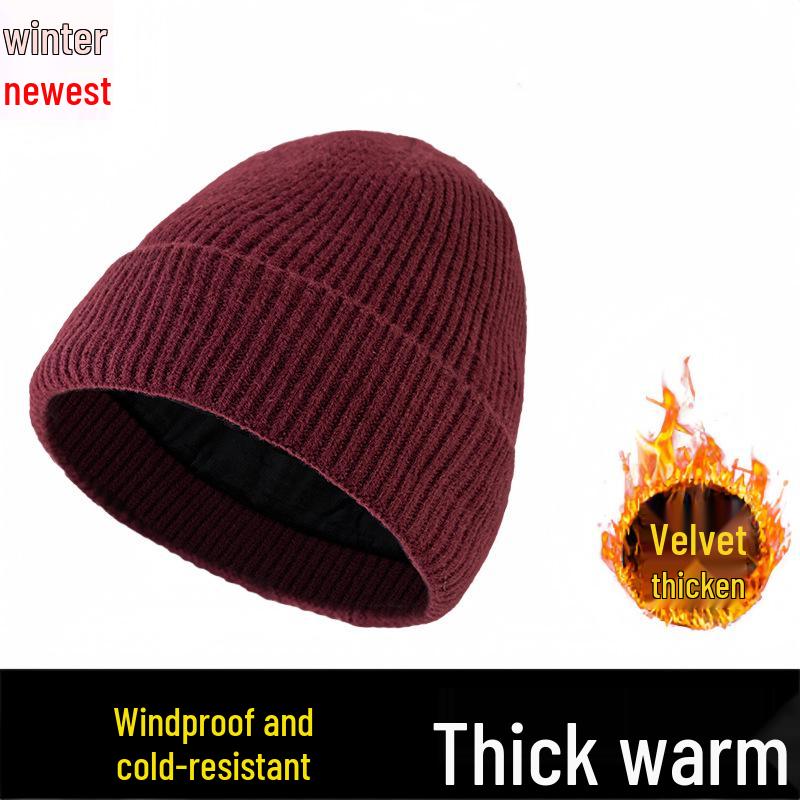 With Wool Hat Winter Mens Velvet Lining Stylish And Warm For Outdoor Use
