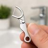 Stainless Steel Dental Floss Picks Reusable Dental Flosser Tool with Ergonomic Handle for Effective Plaque Removal and Oral Hygiene Maintenance