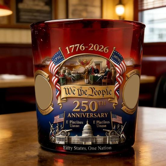 250. výročí Whiskey karafa Láhev USA. Sklenice na whiskey k 250. výročí Dárek ke Dni otců pro lihoviny Bourbon Víno