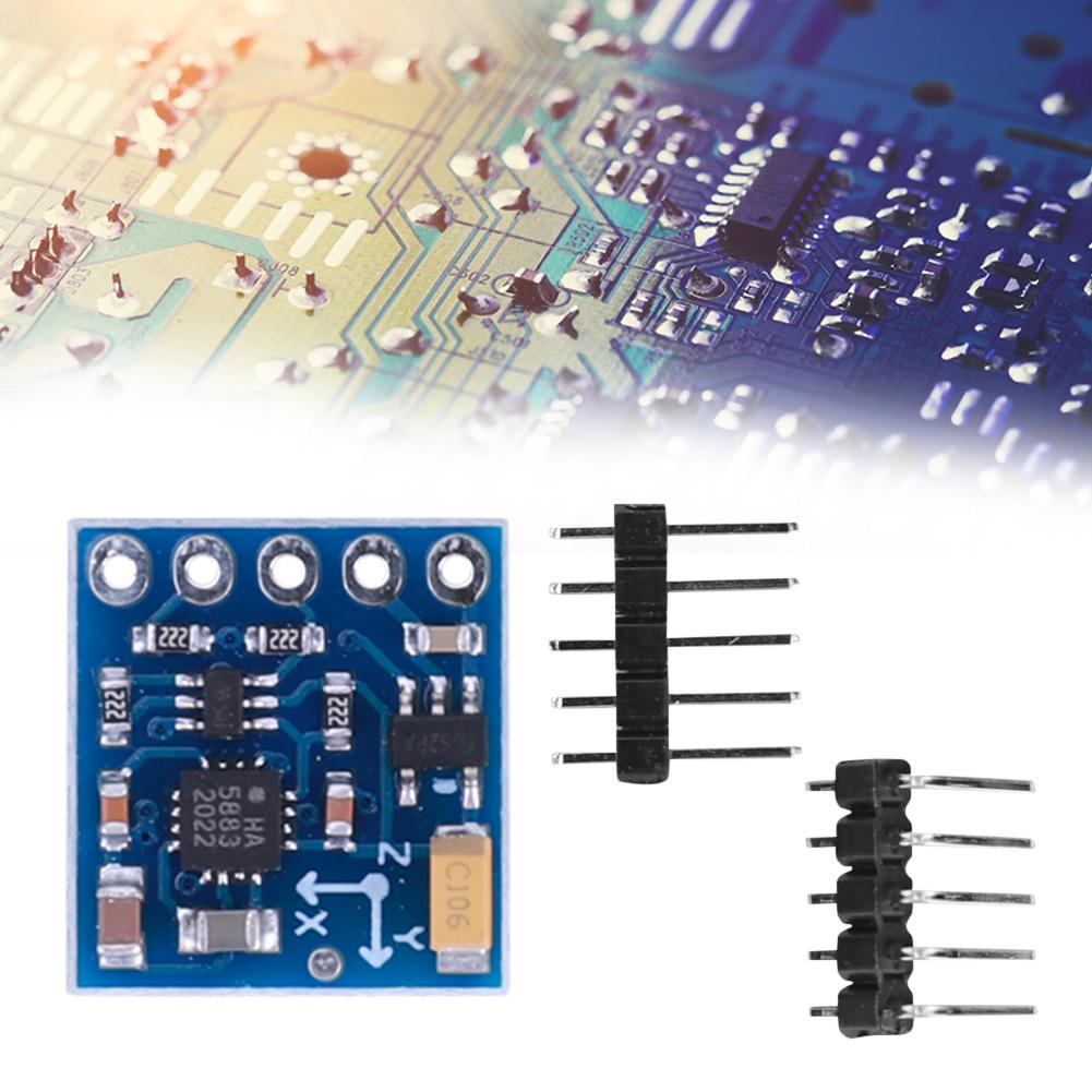 GY-271 Triple Axis Compass Magnetometer Sensor I2C IIC Electronic Compass Magnetic Sensor Module HMC5883L QMC5883L for Arduino