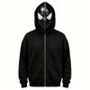 Women's Halloween Graphic Print Zip Up Hoodie Casual Long Sleeve Sweatshirt for Parties and Everyday Wear
