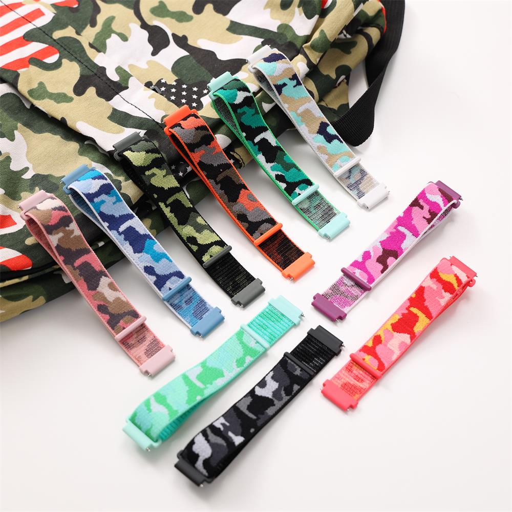 Strap For Amazfit GTS/2/2e/3/GTS2 Mini/GTR 42mm/47mm/GTR2/3/Pro strato 20/22mm nylon Camouflage Bracelet Amazfit bip strap