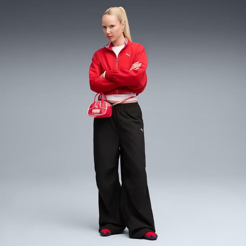 Puma Women's Classic Retro Sporty Wide-Leg Parachute Pants