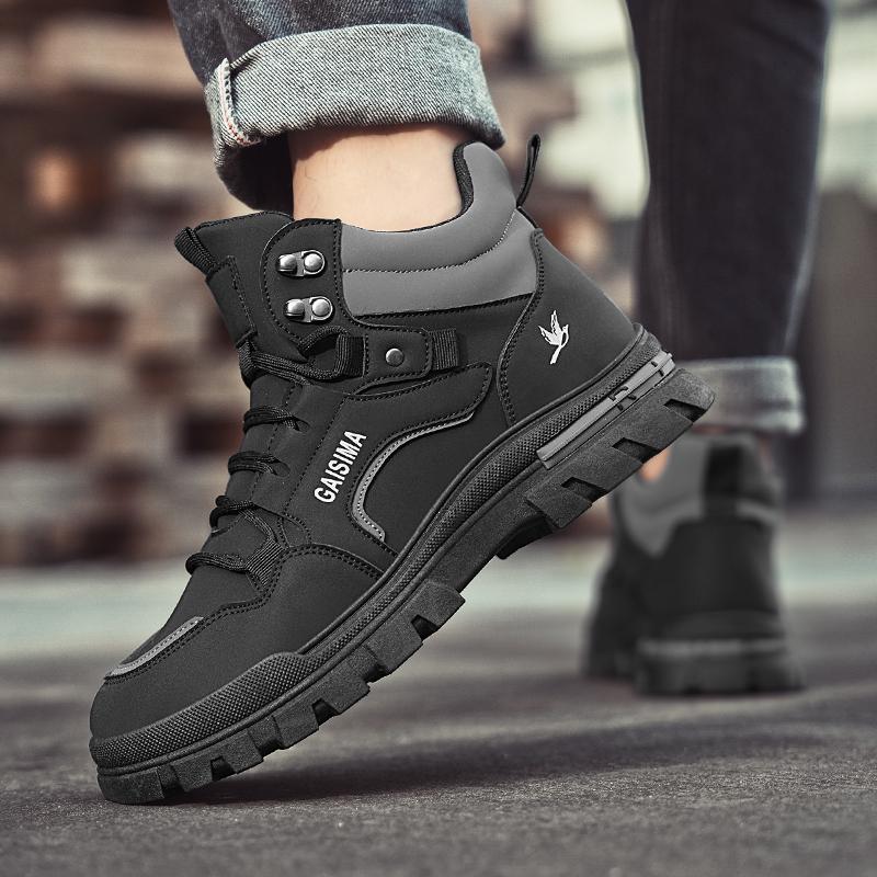 Nová pánská módní ležérní sportovní obuv s vysokým svrškem, studentské silné podrážky, pohodlné tenisky, chlapecká pánská klasická prodyšná basketbalová obuv