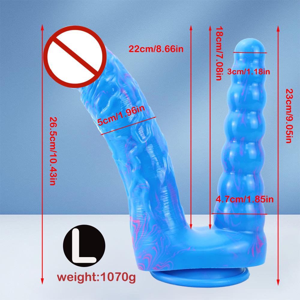 Extra-Large Dual-Headed Realistic Double Tube Dildo for Deep Insertion