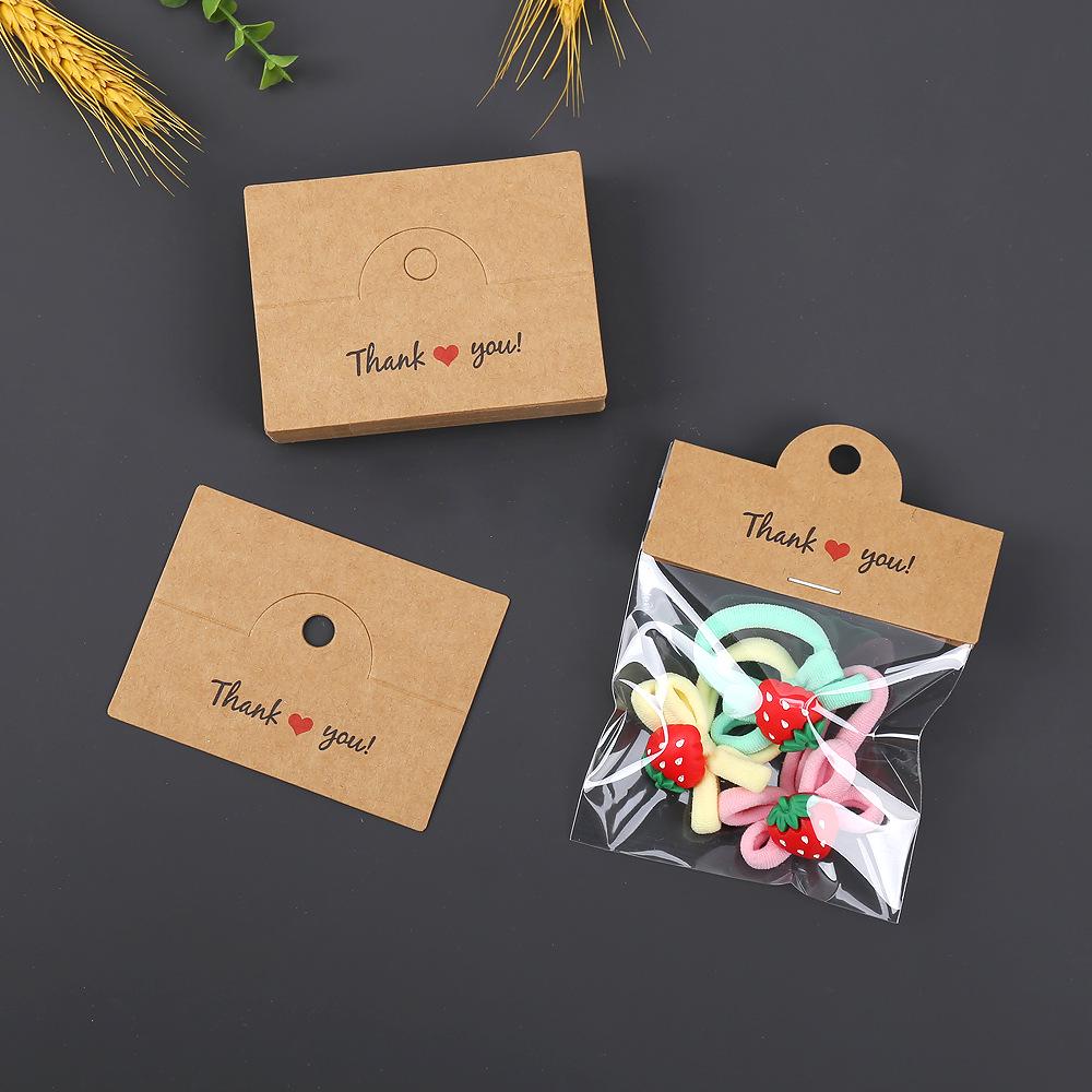 Kraftpapier Schmuck & Haarspangen Verpackung Hängeetikett Karte
