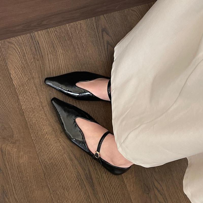 Bailamos 2025 Ladies Women Flat Shoes Fashion Brand Buckle Women Elegant Laofer Shoes Flat Heel Slip On Dress Ballerinas Shoes