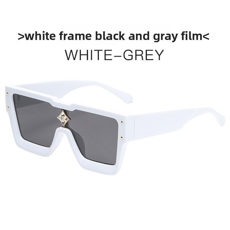 

New Millionaire Sunglasses Pink Lens White Frame Uv400 Fashion Party Wear WhiteFrameBlackGray