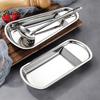 Countertop Soup Residue Catcher Stainless Steel Buffet Tray, Serving Spoon Holder with Food Tongs Easy To Clean Rack, Plate Rest for Bread Cake,