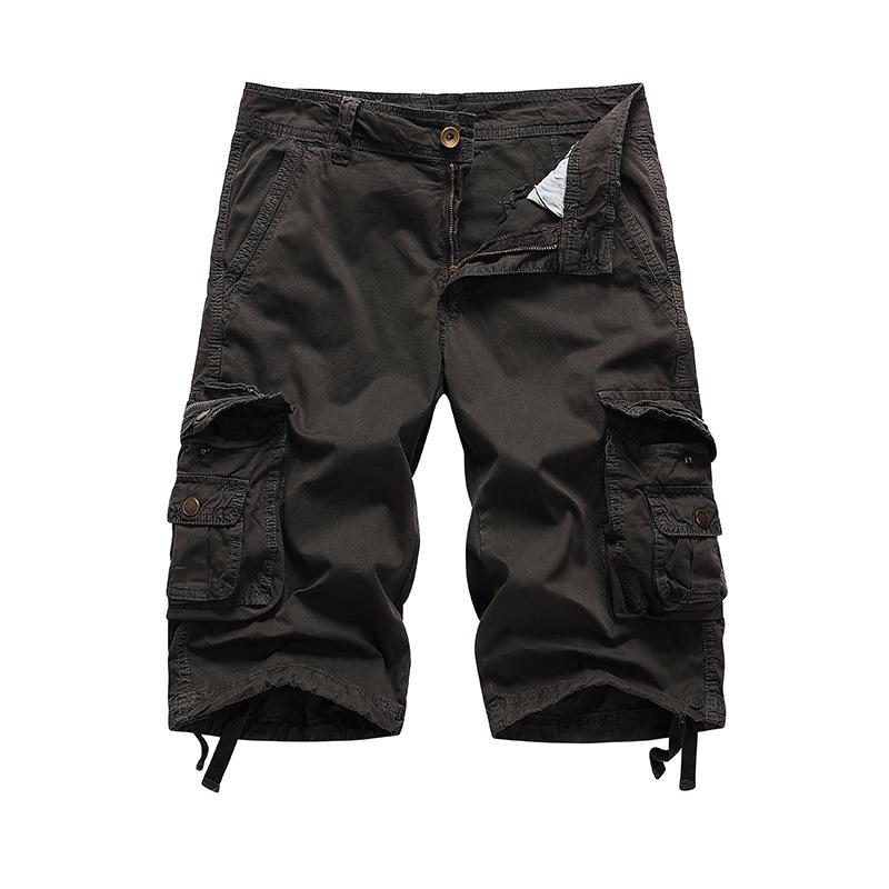 Cargo Shorts Men Summer Army Military Tactical Homme Shorts Casual Solid Multi-Pocket Male Cargo Shorts Plus Size