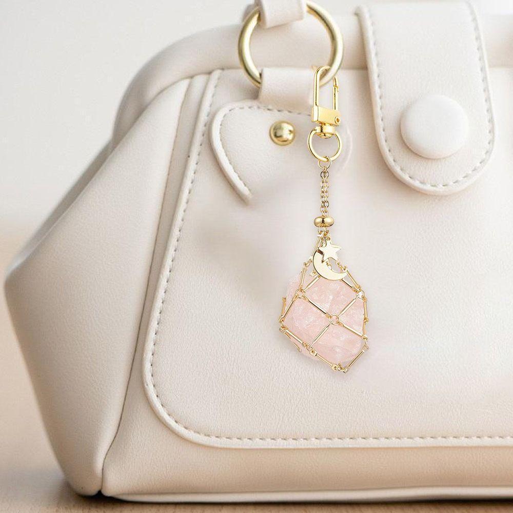 Stone Lover Gift Stainless Steel Keychain Silver Color Handbag Keyring New Design Car Keyring