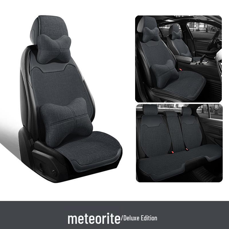Breathable Linen Seat Covers for Geely Galaxy L7/LT MAX - Asian Games Phantom Design