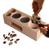 Coffee Tamping Station Espresso Press Hammer Storage Non-Slip Wood Espresso Organizer Stand Coffee Portafilter Tamping Holder