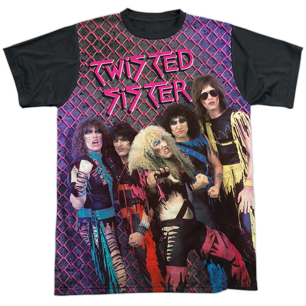 Twisted Sister Twisted 1984 Dye Sublimation Black Back TeeFree Ship XXXL