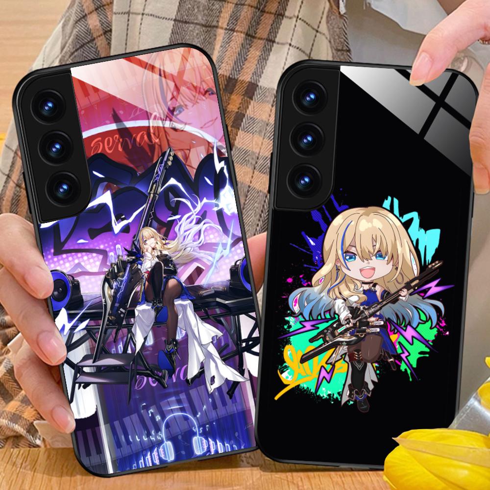 HSR Serval Glass Mobile Phone Case for Samsung Galaxy S26 S25 S24 S23 S22 S21 S20 Note20 Plus FE Ultra Colorful Cover