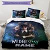 Wednesday's Enigmatic Journey 3-Piece Bedding Set, Soft Duvet Cover with 12 Pillowcases, Bedroom Home Decoration