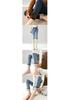 Women's High-Waisted Fleece-Lined Slim-Fit Denim Jeans for Winter Warmth