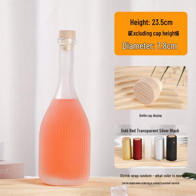Elegant Vertical Stripe Glass Bottles for Wine & Juice
