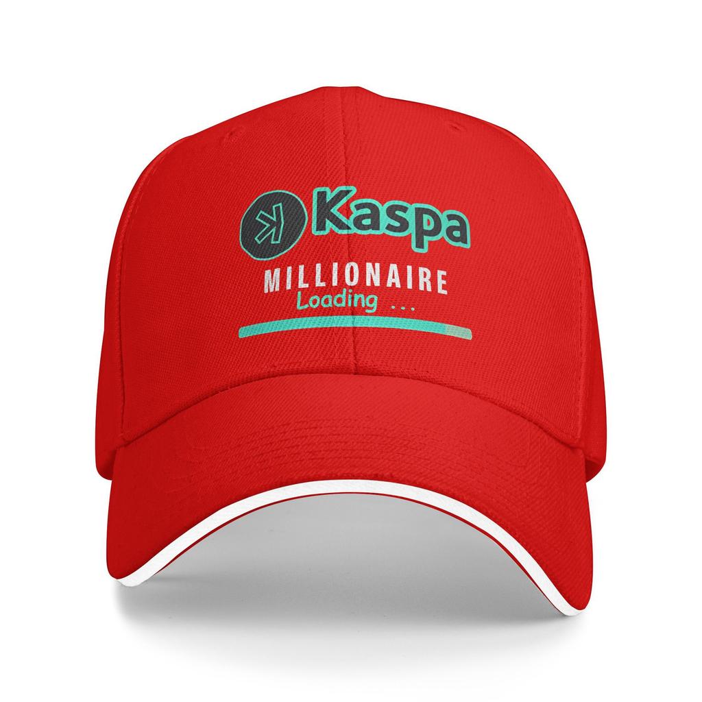 Kaspa Crypto Millionaire Loading Baseball Cap Fitted Retro Female Male Trucker Hat Sun Visor Gym Baseball Caps Birthday Gift