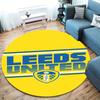 Leeds United Football Club Round Area Rug,Carpet Rug for Living Room Bedroom Sofa Playroom Decor,Non-slip Floor Mat