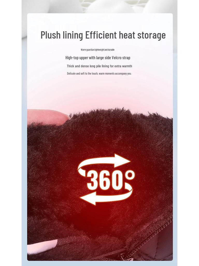 Kinder Anti-Rutsch Fleece Schneestiefel - Dicke, warme, kurze Stiefel für Jungen und Mädchen