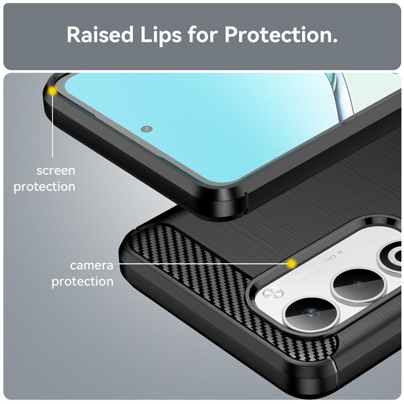 For OPPO A5 5G Case For OPPO A5 Pro A5 Energy A5 4G 5G 2025 Cover Carbon Fiber Shockproof Silicone Bumper For OPPO A5 4G 2025