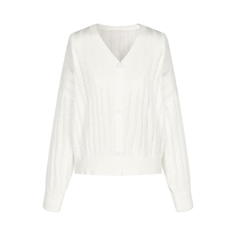 FivePlus Women's V-Neck Cut-Out Knit Cardigan