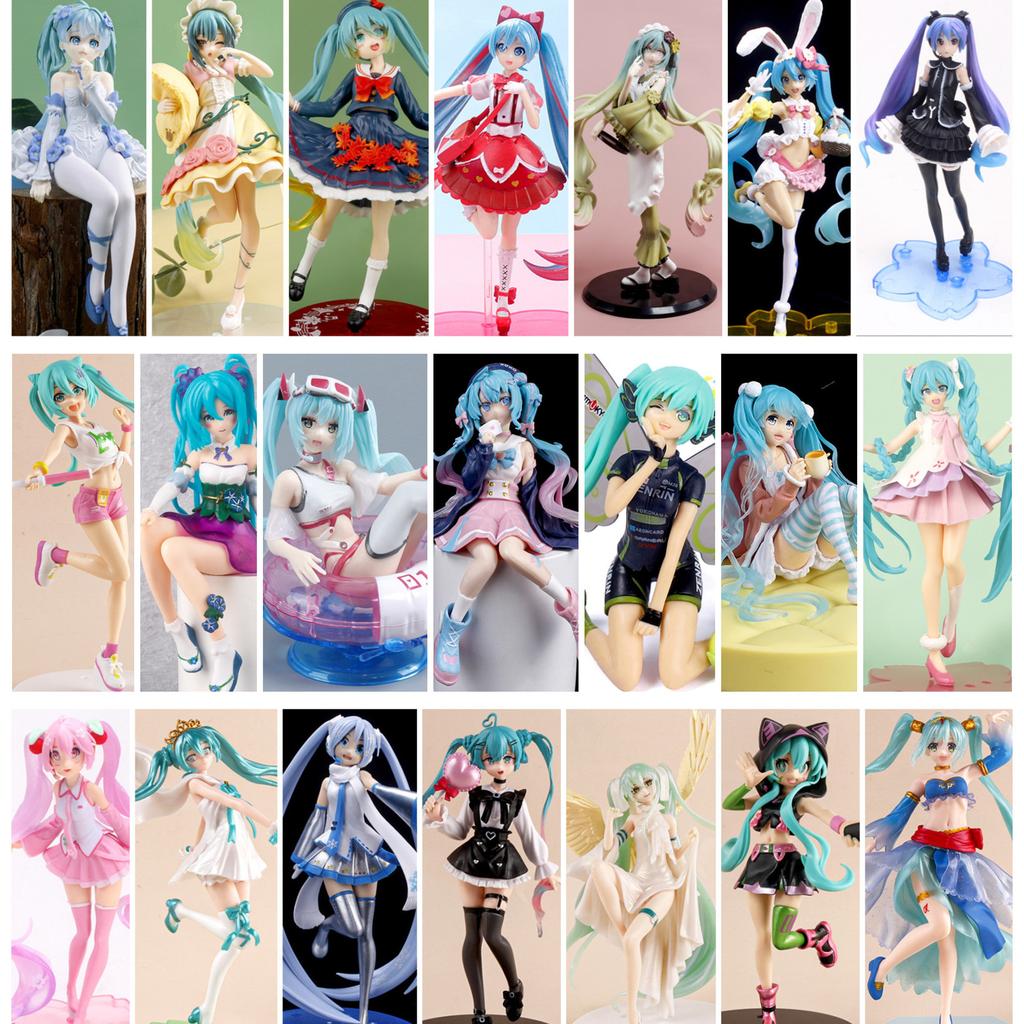 Anime Hatsune Figur Brautkleid Actionfiguren Kawaii Badeanzug Vocaloid PVC Sammlermodell Spielzeug Mädchen Geschenk