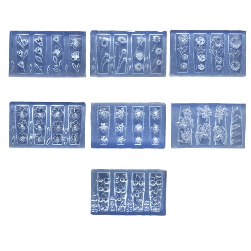 Silicone Nails Embellishment Molds Flower Theme Small Accessories Crafting Molds Suitable for Beauty Enthusiasts Present