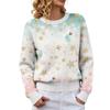 Women's Christmas Print Crewneck Long Sleeve Sweater for Fall Winter Casual Wear