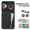 For Samsung Galaxy A13 5G/A13 4G RFID Blocking Kickstand Case Retro PU+TPU Wallet Phone Cover