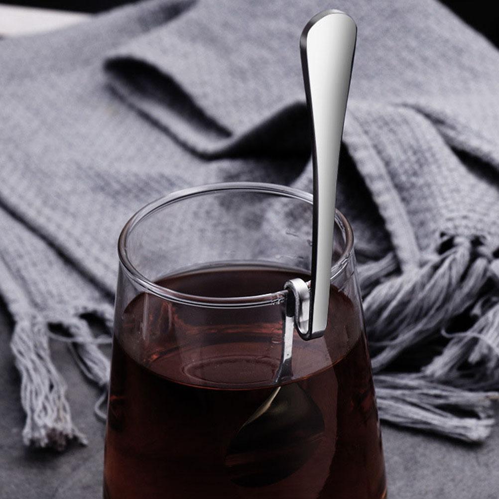 4 Pcs S-shaped Coffee Spoon Dinner Seasoning Dessert Spoons Stirring Stainless Steel