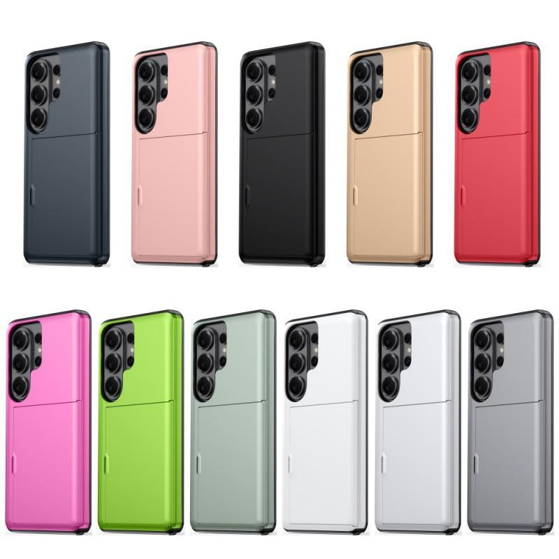 Suitable S26Ultra Phone Case S25FE Slide Card Wallet Slot A57/A37 Drop Resistance Protective Cover