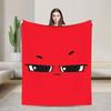Warm Cozy Throw Blanket Plane Travel An Angry Face And Eyes Funny Meme Blankets Flannel Bedspread For Bedroom Sofa Bed Cover