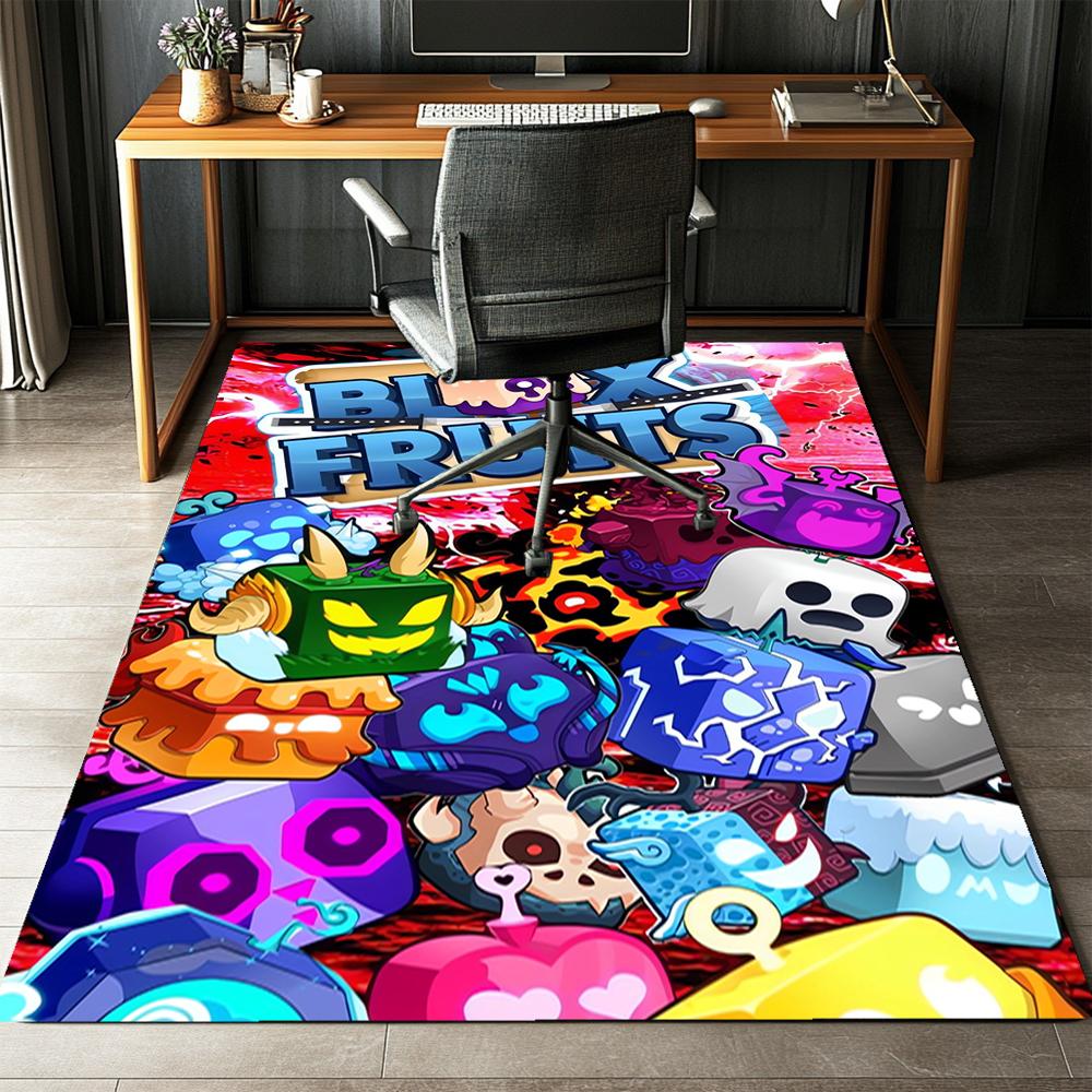 Blox Fruits Printed Carpet,Rug,for Office Chair Living Room Bedroom Kitchen Room Decor Gifts.