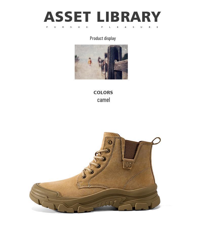Men's Retro Martin High-top Hiking Boots - Spring/Autumn Outdoor Fashion Short Boots, Plus Size Available.