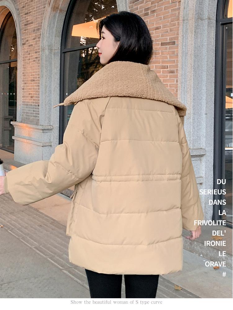 Maillard Women's Winter Wool Coat - Large Lapeled, Stylish, Medium/Long Length, Loose Fit, Thick, Cotton Blend