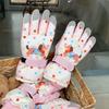 Women's Winter Cartoon Puppy Windproof Touchscreen Split Finger Ski Gloves