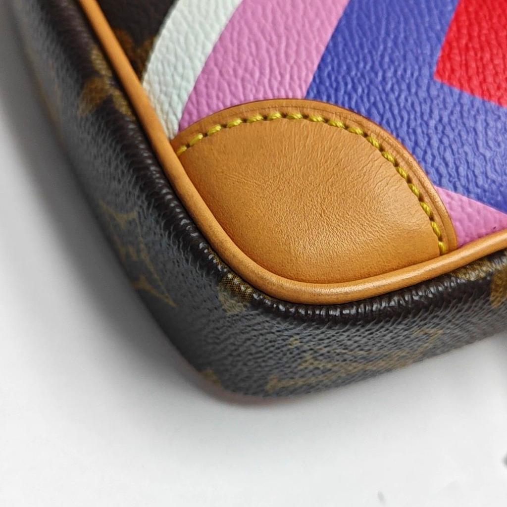 [Pre-Owned] Game On Paname Set Classic Monogram Large Colorful Heart Print Patchwork Floral Pattern Leather Clutch Crossbody Shou - Excellent #1JDZ76E